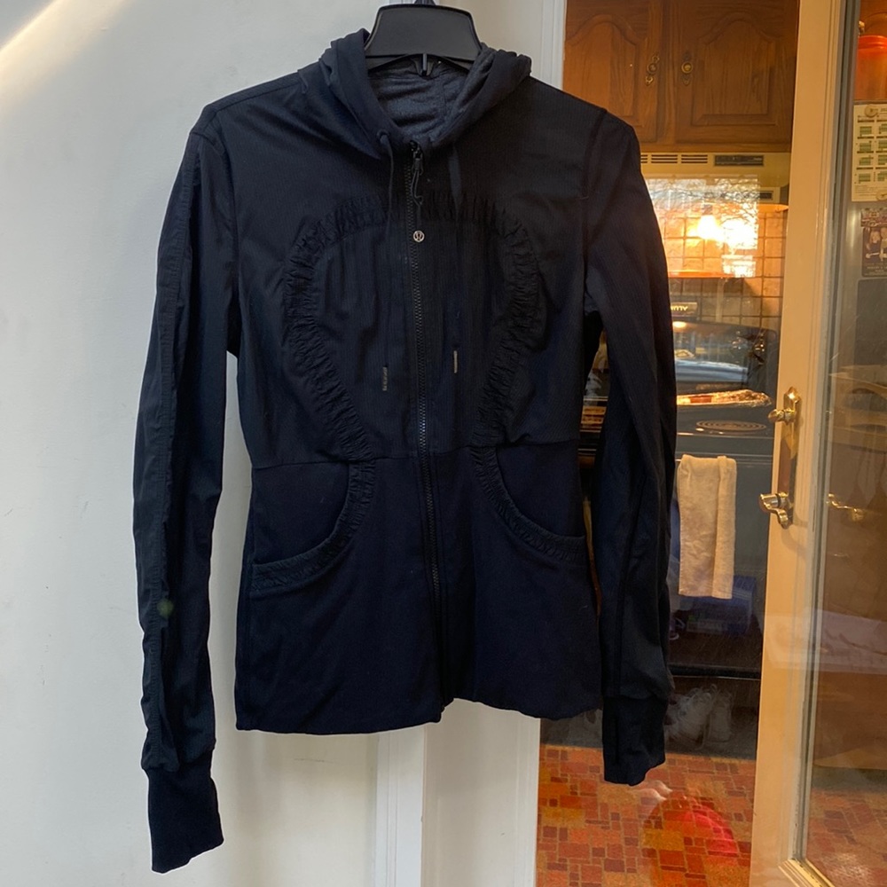 Lulu lemon black/grey reversible warm up jacket